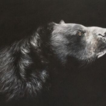 Drawing titled "Bad Bear" by Irene_art, Original Artwork, Pastel