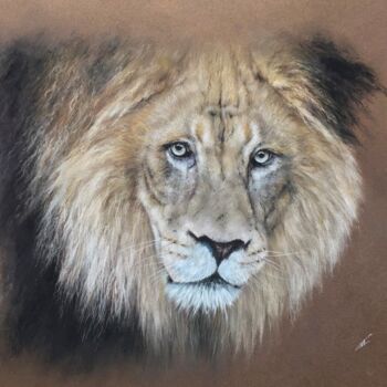 "Wise lion" başlıklı Resim Irene_art tarafından, Orijinal sanat, Pastel