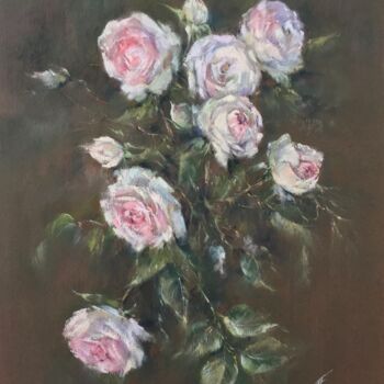 Dibujo titulada "Roses" por Irene_art, Obra de arte original, Pastel