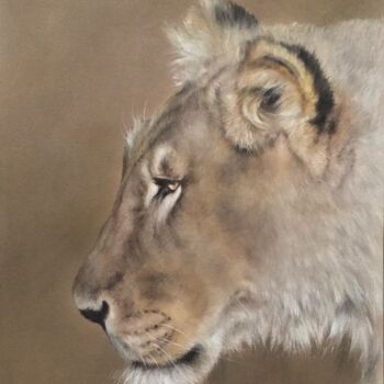 "Lioness" başlıklı Resim Irene_art tarafından, Orijinal sanat, Pastel