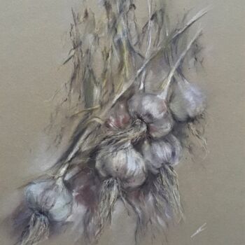 Рисунок под названием "Garlic" - Irene_art, Подлинное произведение искусства, Пастель
