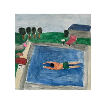 Pittura intitolato "The Pool" da Irfan Ajvazi, Opera d'arte originale, Acrilico