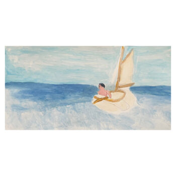Pintura titulada "Sea by Irfan Ajvazi" por Irfan Ajvazi, Obra de arte original, Acrílico