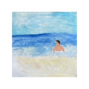 Pittura intitolato "Beach" da Irfan Ajvazi, Opera d'arte originale, Acrilico