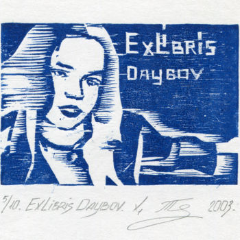 Painting titled "Exlibris Daybov" by Andrey Titovets, Original Artwork