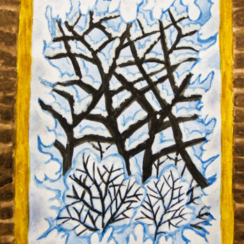 "Winter window 1" başlıklı Tablo Irina Afonskaya tarafından, Orijinal sanat, Guaş boya
