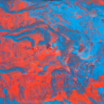 Pittura intitolato "Abstract red and bl…" da Irina Afonskaya, Opera d'arte originale, Acrilico