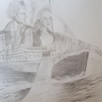 Tekening getiteld "Титаник" door Irina Androsova, Origineel Kunstwerk, Grafiet