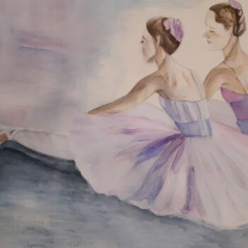 Рисунок под названием "Балерины" - Irina Androsova, Подлинное произведение искусства, Акварель