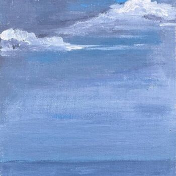 Painting titled "Gray Sea" by Irina Anis, Original Artwork, Acrylic