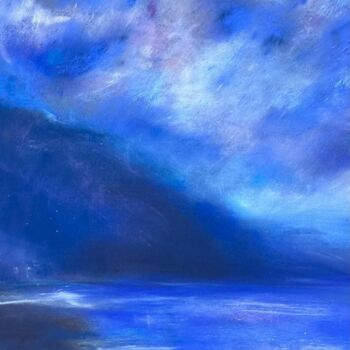 Картина под названием "Blue Horizons: Moun…" - Irina Anis, Подлинное произведение искусства, Пастель