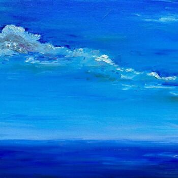 Painting titled "Blue Blue Sea" by Irina Anis, Original Artwork, Oil