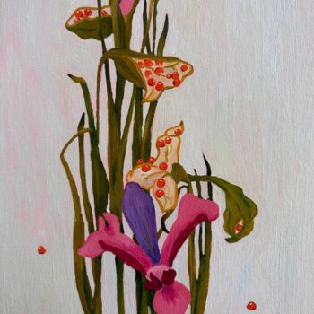 Painting titled "Magic of flowers ir…" by Irina Anis, Original Artwork, Oil