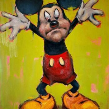 Pittura intitolato "Mickey Hey" da Irina Bagel (Dmitrii S Liliia K), Opera d'arte originale, Olio