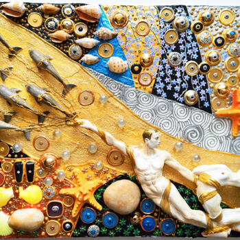 雕塑 标题为“Mermaids - Original…” 由Irina Bast, 原创艺术品, 陶瓷 安装在木板上