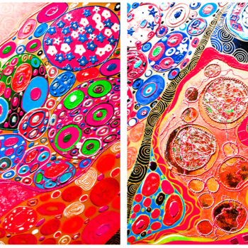 Картина под названием "2 pieces 200х100 cm…" - Irina Bast, Подлинное произведение искусства, Акрил Установлен на Деревянная…