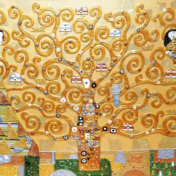 Pintura titulada "Tree of life. Large…" por Irina Bast, Obra de arte original, Acrílico Montado en Bastidor de camilla de ma…