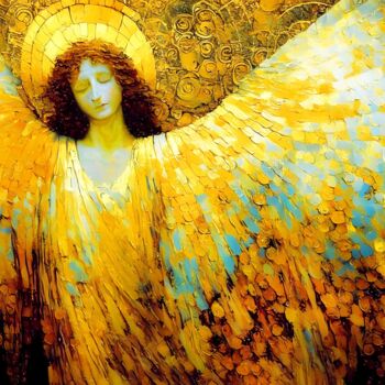 Pintura intitulada "ANGEL - ORIGINAL OI…" por Irina Bast, Obras de arte originais, Óleo
