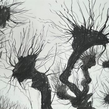 Рисунок под названием "Hard Rock" - Irina Bellaye, Подлинное произведение искусства, Древесный уголь