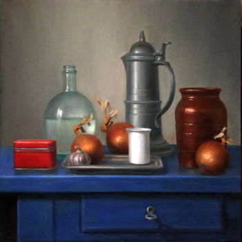 绘画 标题为“На старой кухне” 由Irina Bogdanova, 原创艺术品, 油 安装在木质担架架上