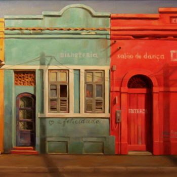 Картина под названием "Фасады Рио" - Irina Bogdanova, Подлинное произведение искусства, Масло Установлен на Деревянная рама…