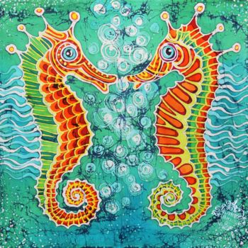 绘画 标题为“Sea Horses” 由Irina Bogomolova, 原创艺术品, 丙烯