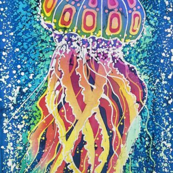 Pintura intitulada "Jellyfish" por Irina Bogomolova, Obras de arte originais, Acrílico