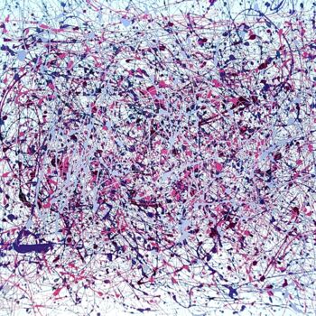 Pittura intitolato "Purple  Pink  White…" da Irina Fedorova, Opera d'arte originale, Acrilico
