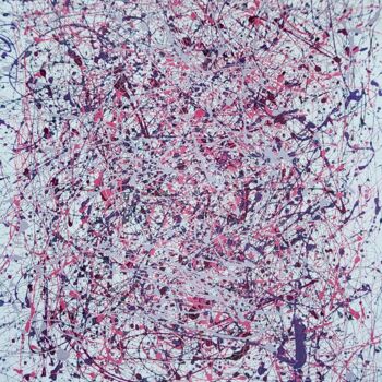 Painting titled "Purple  Pink  White…" by Irina Fedorova, Original Artwork, Acrylic