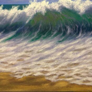 Malerei mit dem Titel "Welle" von Irina Gauss, Original-Kunstwerk, Öl