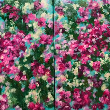 Painting titled "Apple blossom (abst…" by Irina Gauss, Original Artwork, Acrylic