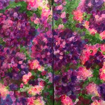 Peinture intitulée "Garden (abstract)" par Irina Gauss, Œuvre d'art originale, Acrylique
