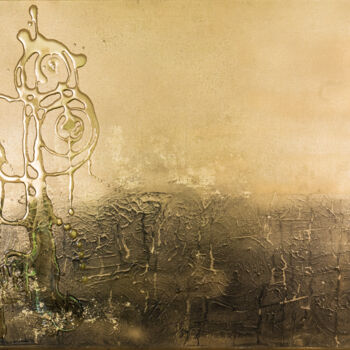 Картина под названием "Золотая цивилизация" - Irina Gerhardt, Подлинное произведение искусства, Пигменты