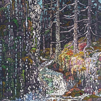Peinture intitulée "Cascade de Schwartz…" par Irina Grigoriev-Vaschinkina, Œuvre d'art originale, Pastel