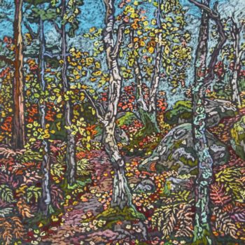 Painting titled "Forêt de Fontainble…" by Irina Grigoriev-Vaschinkina, Original Artwork, Pastel