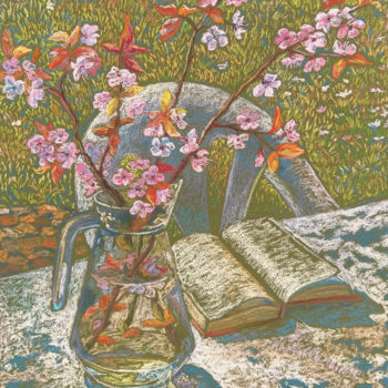 "Le livre" başlıklı Tablo Irina Grigoriev-Vaschinkina tarafından, Orijinal sanat, Pastel