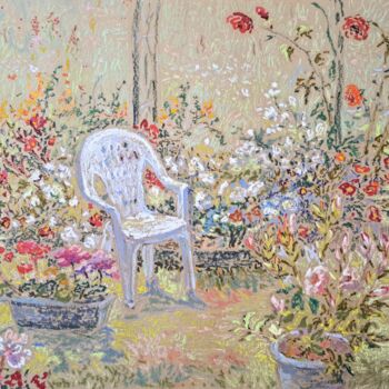 Painting titled "Tout est Fleuri" by Irina Grigoriev-Vaschinkina, Original Artwork, Pastel