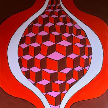 Peinture intitulée "Pomegranate" par Irina Gvozdetskaya, Œuvre d'art originale, Acrylique