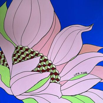 Painting titled "Flower #2" by Irina Gvozdetskaya, Original Artwork, Acrylic