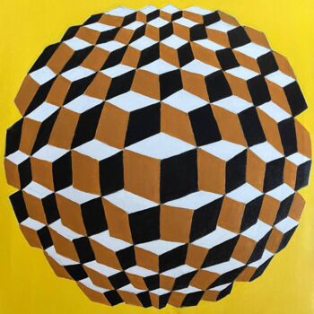 Malerei mit dem Titel "Golf ball" von Irina Gvozdetskaya, Original-Kunstwerk, Acryl