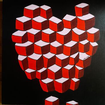 Painting titled "Heart" by Irina Gvozdetskaya, Original Artwork, Acrylic