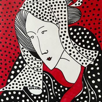 Dessin intitulée "Japanese Woman - Po…" par Irina Gvozdetskaya, Œuvre d'art originale, Marqueur