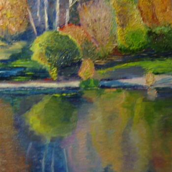 Malerei mit dem Titel "Motley Autumn" von Irina Gvozdetskaya, Original-Kunstwerk, Öl