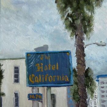 Painting titled "Hotel California" by Irina Gvozdetskaya, Original Artwork, Oil
