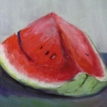 Peinture intitulée "Watermelon" par Irina Gvozdetskaya, Œuvre d'art originale, Huile
