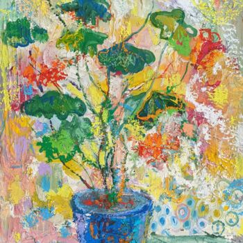 Pittura intitolato "flower of home comf…" da Irina Kindritska, Opera d'arte originale, Gouache