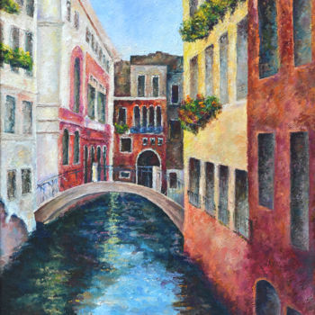 Painting titled "Venice" by Irina Laskin, Original Artwork, Oil