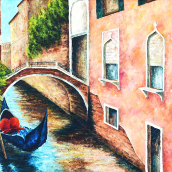 Pittura intitolato "Venice" da Irina Laskin, Opera d'arte originale, Olio