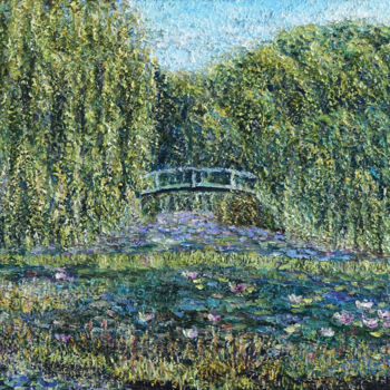 Pintura titulada "The Water Lily Pond" por Irina Laskin, Obra de arte original, Oleo