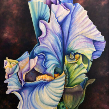 Malarstwo zatytułowany „Iris” autorstwa Irina Laskin, Oryginalna praca, Olej